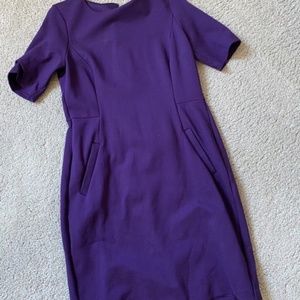 Lands End Ponte Dress - Royal purple
